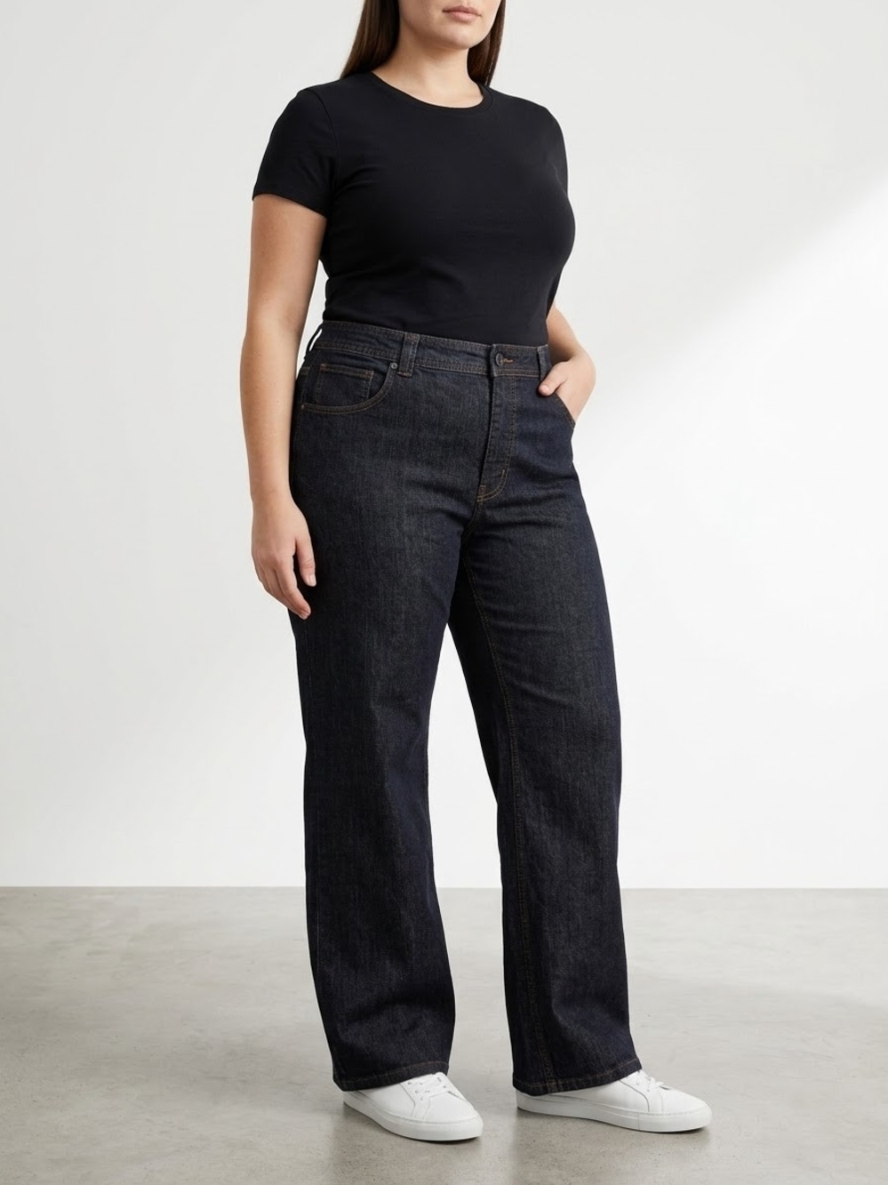 Vintage High-Rise Wide-Leg Jeans in Dark Wash